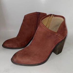 Lucky Brand Women's Salza Booties Ankle Boots Suede Size 10 M